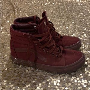 Burgundy Hi top Vans